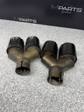 08-13 BMW E92 E93 M3 S65 Rear Exhaust Quad Muffler Tips (4) Carbon Fiber