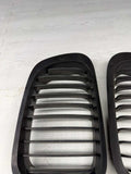 BMW 01-06 E46 M3 Front Kidney Grilles Matte Black Set