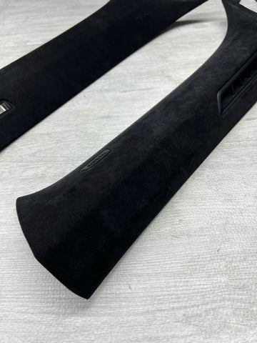 18-24 BMW F92 F93 M8 Front A Pillars Covers Trims Alcantara OEM Pair