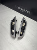 01-06 BMW E46 M3 Convertible Rear Armrest Armrests Black Silver Genuine 7585278