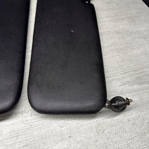 1984-1993 BMW E30 3-Series Factory Sun Visor Pair Anthracite Vinyl OEM *Notes*