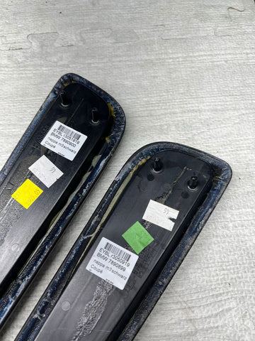 BMW E46 325 330 M3 Front Door Upper Armrest Pads Nappa Black