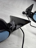 01-06 BMW E46 M3 Side View Door Mirrors Pair Jet Black *Paint Bubbling