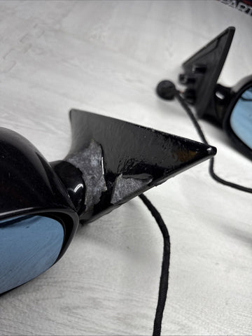 01-06 BMW E46 M3 Side View Door Mirrors Pair Jet Black *Paint Bubbling