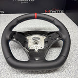 BMW 08-13 E92 M3 Manual Custom Leather Sides Flat Bottom Top Steering Wheel Red
