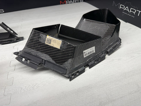 21-26 BMW G80 G82 G83 M3 M4 Carbon Fiber Air Ducts Scoops Vents Set OEM *Cracks