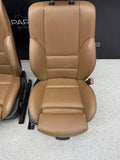 BMW E46 Sedan Wagon Pair Left & Right Front Power Leather Seats Brown M Sport