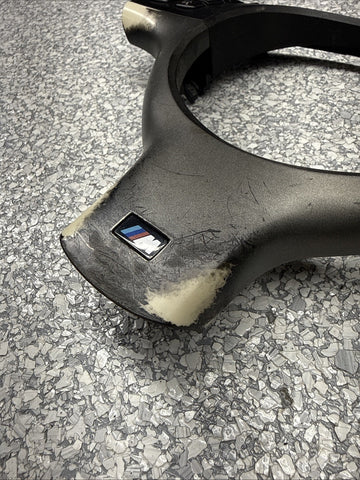 OEM 01-06 BMW E46 M3 Upper & Lower Steering Wheel Trim Cover Plate Titan Shadow