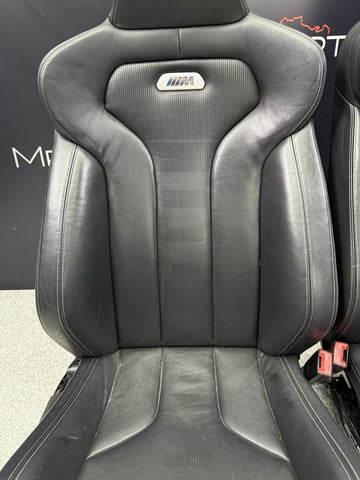 OEM 15-18 BMW F80 M3 FRONT LEATHER SEAT SEATS CUSHION INTERIOR BLACK