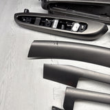 01-06 BMW E46 M3 Coupe Interior Armrests Trim Set Titan Shadow Black *Notes*