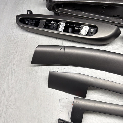 01-06 BMW E46 M3 Coupe Interior Armrests Trim Set Titan Shadow Black *Notes*