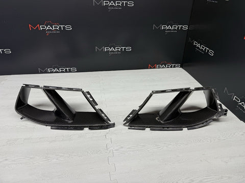 21-26 BMW G80 G82 G83 M3 M4 Carbon Fiber Air Ducts Scoops Vents Set OEM *Cracks