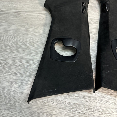 11-17 BMW F10 528 535 550 M5 INTERIOR B-PILLARS TRIMS COVERS ALCANTARA PAIR
