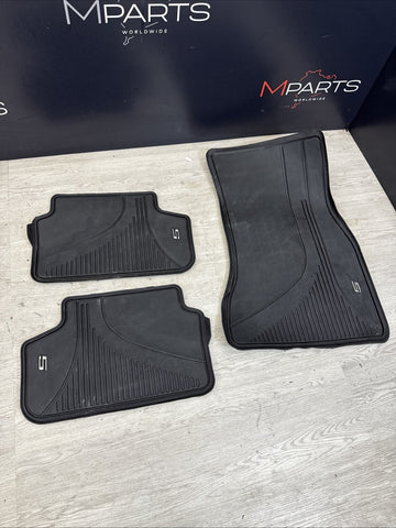 BMW 17-23 G30 530i 540i ALL WEATHER RUBBER FLOOR MAT SET X4 OEM INCOMPLETE