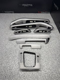 01-06 BMW E46 M3 Convertible Interior Armrests Trim Set Brushed Aluminum *1 Tab