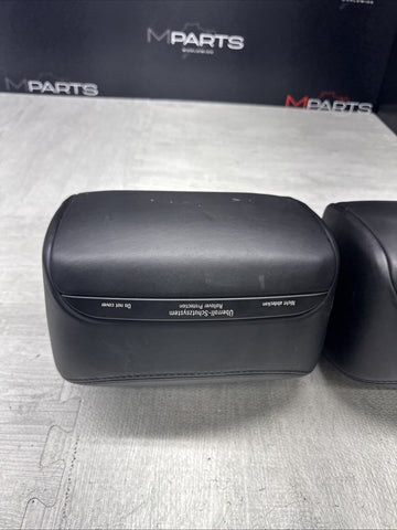 2001-2006 BMW E46 M3 Convertible Black Rear Headrests Head Rests Pair OEM