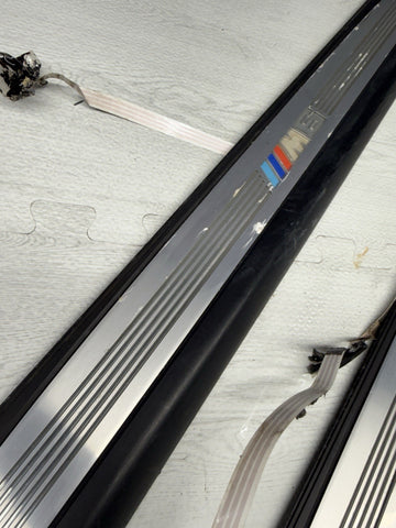 06-10 OEM BMW E63 E64 Illuminated Door Sills Covers Trim Entrance Plates Set