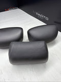 1997-2003 BMW E39 5-Series Sedan Rear Headrest Set of 3 Black Leather  *Notes*