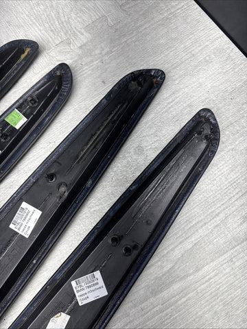 01-06 BMW E46 M3 Convertible Door Upper Arm Rest Armrest Pads Black *Broken Tab*