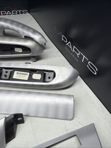 01-06 BMW E46 3 Series M3 Coupe Interior Armrests Trim Set Aluminum *Tab