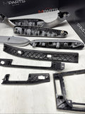 01-06 BMW E46 3 Series M3 Coupe Interior Armrests Trim Set Aluminum *Tab