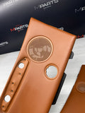 01-06 BMW E46 M3 Convertible Door Upper Arm Rest Armrest Pads Cinnamon