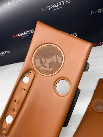 01-06 BMW E46 M3 Convertible Door Upper Arm Rest Armrest Pads Cinnamon