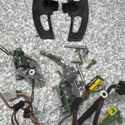 BMW Stock Factory 01-06 E46 M3 SMG Paddle Shifters Assembly Carbon Fiber