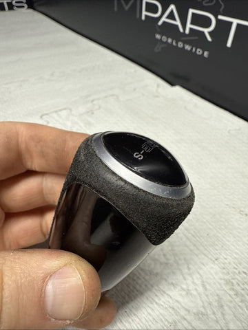 BMW E46 M3 Gloss Black Suede Shift Knob Shifter SMG Weighted