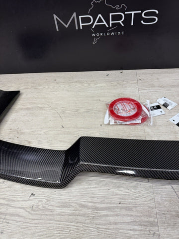 Real Carbon Fiber Rear Roof Spoiler Top Wing BMW X5 X5M F95 SUV 2020-2024