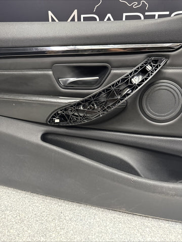15-20 BMW F82 F83 M4 Front Left Driver Black Leather Door Card Panel