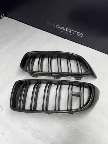 BMW 15-20 F80 F82 F83 M3 M4 Front Kidney Grilles Carbon Fiber Set