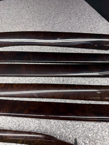 99-05 BMW E46 Sedan 8-Piece Interior Wood Trim Set Center Console OEM *Notes*