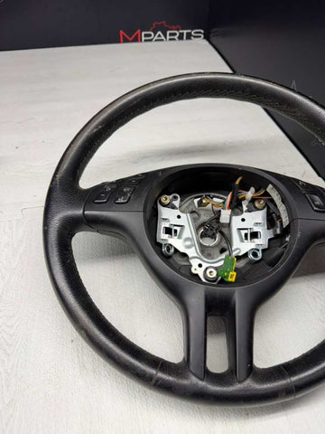 BMW 01-06 E46 3 Series Sport Steering Wheel + Trim Stock GRADE C