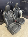 OEM BMW F82 M4 Front Driver Passenger Sport Seats Leather Merino Black *Notes*