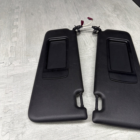08-13 OEM BMW E92 328 335 M3 Coupe Sun Visors Black Vinyl