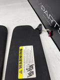 09-13 BMW M3 E92 Coupe Front Left and Right Sun Visor Black Set Pair OEM