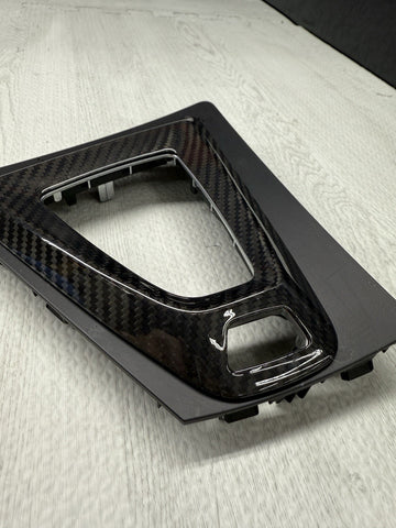 15-20 BMW F80 F82 F83 M3 M4 Center Dome DCT Shifter Plate + Carbon Fiber Overlay