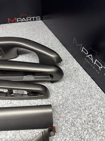 01-06 BMW E46 M3 Convertible Interior Armrests Trim Set Titan Shadow *Notes*