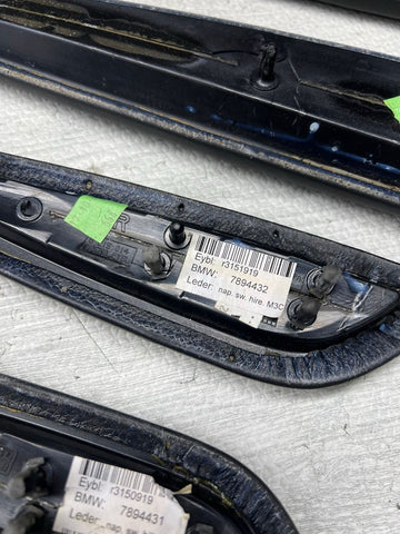 01-06 BMW E46 M3 Convertible Door Arm Rest Armrest Pads Black *4 Broken Tabs