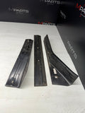 95-99 OEM BMW E36 M3 Sedan Door Sills Plates Covers Black *Missing 1 Front