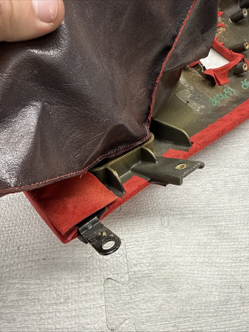 FERRARI F8 TRIBUTO RED ALCANTARA DRIVER LEFT LH LOWER DASH PANEL TRIM OEM