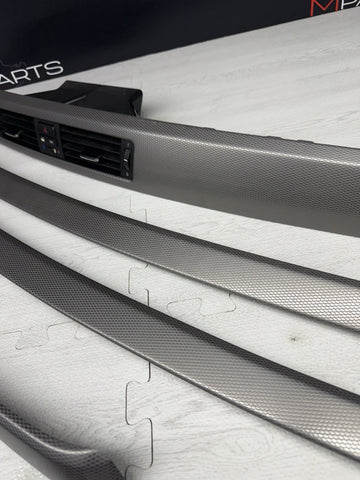 09-13 OEM BMW E92 E93 335is Dash Glacier Silver Aluminum Interior Trim Set