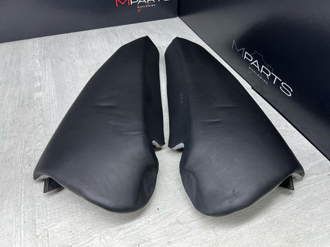 08-13 BMW E92 M3 Rear Pair Seat Side Bolsters Novillo Leather Black
