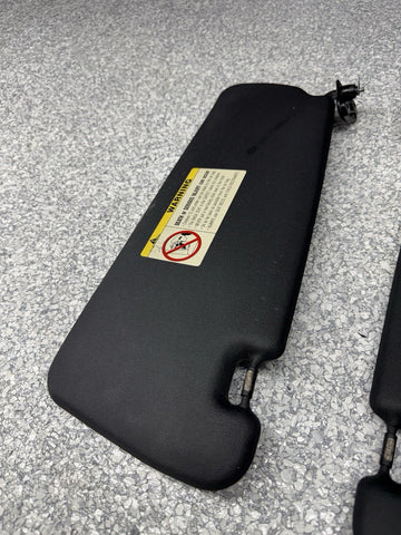 BMW 94-99 E36 M3 Coupe Black Sun Visors Sunvisors Pair OEM