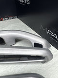 01-06 BMW E46 M3 Convertible Interior Armrests Trim Set Brushed Aluminum *Notes*