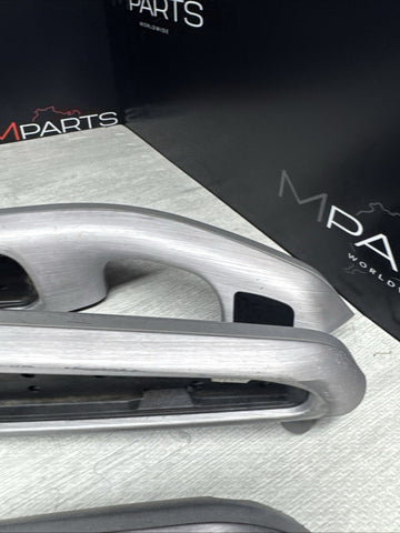 01-06 BMW E46 M3 Convertible Interior Armrests Trim Set Brushed Aluminum *Notes*