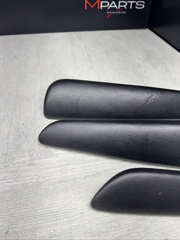 01-06 BMW E46 M3 Convertible Door Upper Arm Rest Armrest Pads Black