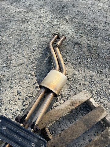 (PICKUP ONLY) 01-06 BMW E46 M3 Full Mid pipe Dual Resonated Section 1 2