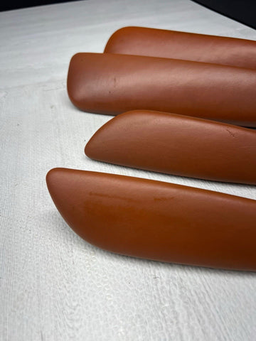 01-06 BMW E46 M3 Convertible Door Upper Arm Rest Armrest Pads Cinnamon